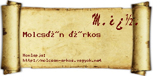 Molcsán Árkos névjegykártya